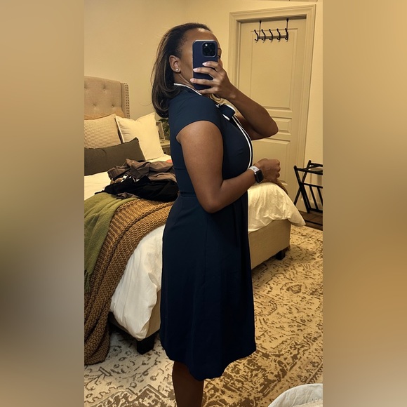 J crew Tie-neck dress in 365 crepe - Picture 3 of 4